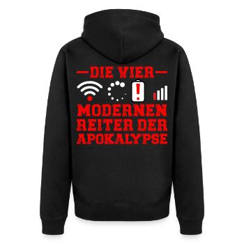 Computers THE FOUR HORSEMEN OF THE MODERN APOCALYPSE - Unisex Premium Organic Zip Hoodie - black - Back - Nico (187cm)