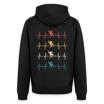 Snowboard Snowboarding Heartbeat Snowboarding - Veste à capuche bio Premium Unisexe - noir - Dos - Nico (187cm)