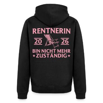 Chaise longue longue pour retraité 2026 - Plus responsable - Veste à capuche bio Premium Unisexe - noir - Dos - Nico (187cm)