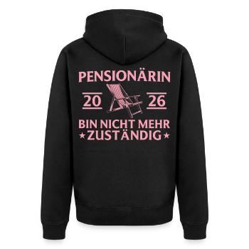Chaise longue pour retraité 2026 - Plus responsable - Veste à capuche bio Premium Unisexe - noir - Dos - Nico (187cm)