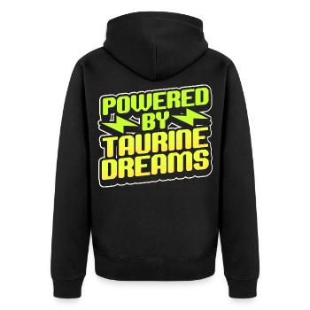 Boisson énergisante alimentée par Taurine Dreams - Veste à capuche bio Premium Unisexe - noir - Dos - Nico (187cm)