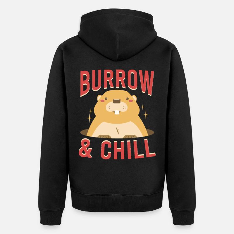 Marmotte du Jour sans fin - Veste à capuche bio Premium Unisexe - noir