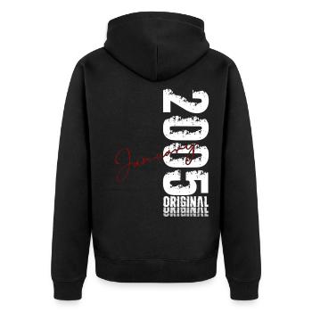 21st Birthday Original January Year 2005 - Unisex Premium Organic Zip Hoodie - black - Back - Nico (187cm)