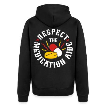 Medical Assistant MFA - Unisex Premium Organic Zip Hoodie - black - Back - Nico (187cm)
