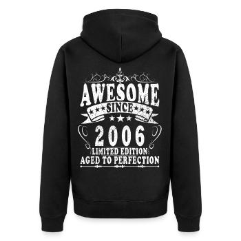 Édition limitée 2006 géniale - Veste à capuche bio Premium Unisexe - noir - Dos - Nico (187cm)