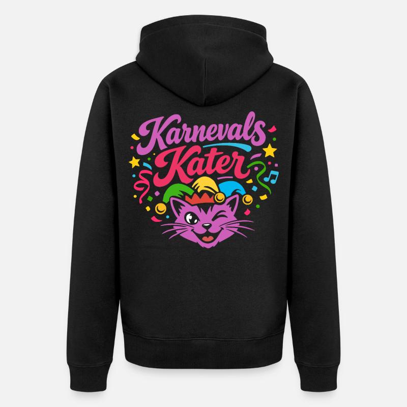 Costume de carnaval de chat - Veste à capuche bio Premium Unisexe - noir