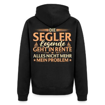 Adieu retraité Légende marin à la retraite - Veste à capuche bio Premium Unisexe - noir - Dos - Nico (187cm)