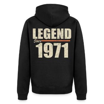 Anniversaire 1971 | Légende depuis 1971 - Veste à capuche bio Premium Unisexe - noir - Dos - Nico (187cm)