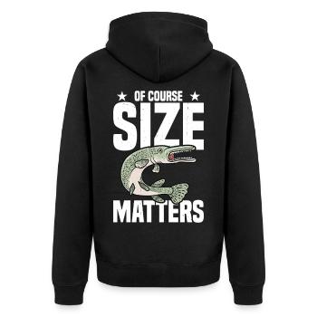  Alligator Gar Fisherman Spot Lure Fishing Gear - Unisex Premium Organic Zip Hoodie - black - Back - Nico (187cm)