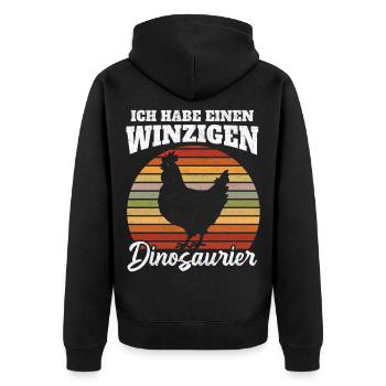 Petit Dicton du Dinosaure - Veste à capuche bio Premium Unisexe - noir - Dos - Nico (187cm)