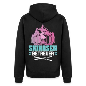 Moniteur de ski SUPERVISEUR DE SKI BUNNY Ski Fun de ski - Veste à capuche bio Premium Unisexe - noir - Dos - Nico (187cm)