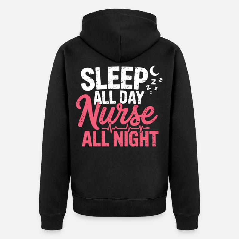 Service de nuit et d’infirmière - Veste à capuche bio Premium Unisexe - noir