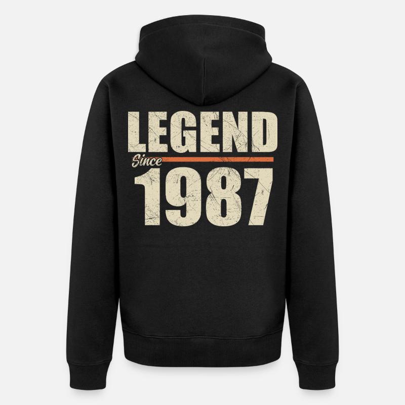 Anniversaire 1987 | Légende depuis 1987 - Veste à capuche bio Premium Unisexe - noir