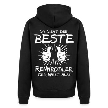 Meilleur luger - Veste à capuche bio Premium Unisexe - noir - Dos - Nico (187cm)
