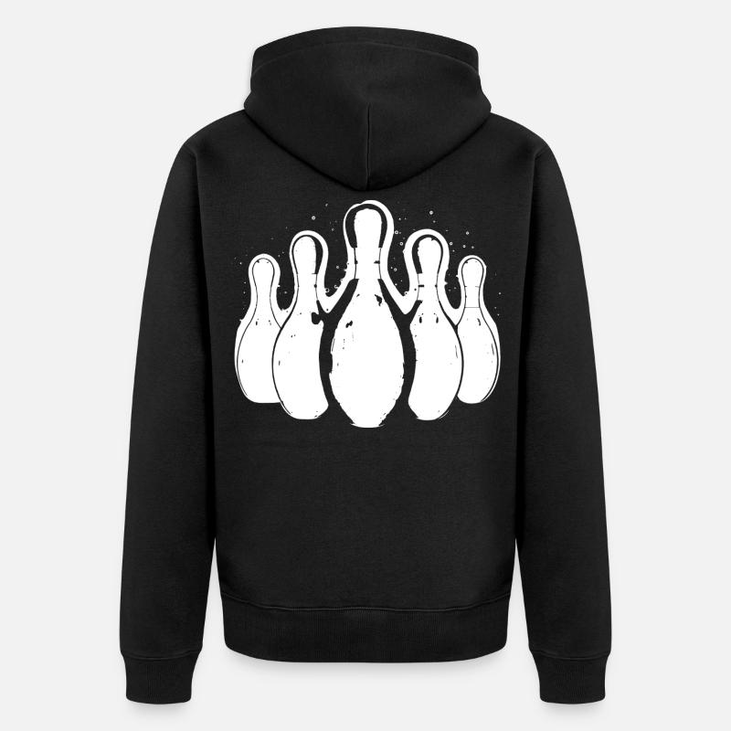 Bowling - Veste à capuche bio Premium Unisexe - noir