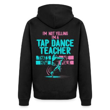 Stepptanz Stepptänzer Stepptänzerin Stepper - Unisex Premium Bio Zip Hoodie - Schwarz - Hinten - Nico (187cm)