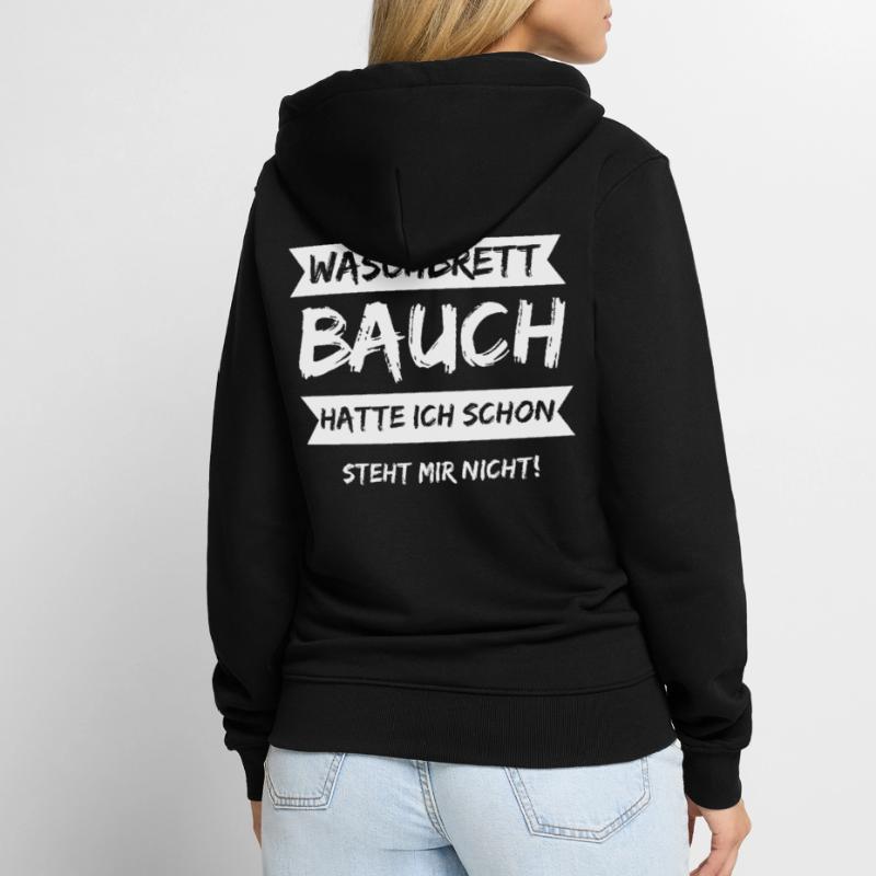 J’avais déjà des abdos en six-pack, ça ne me va pas ! Veste à capuche bio Premium Unisexe
