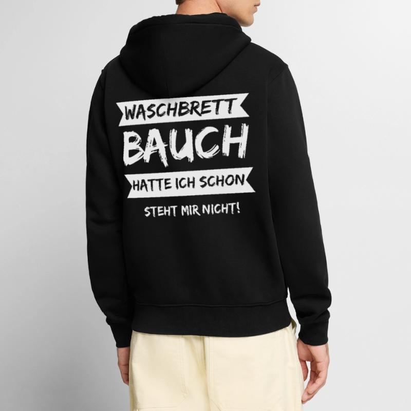 J’avais déjà des abdos en six-pack, ça ne me va pas ! Veste à capuche bio Premium Unisexe