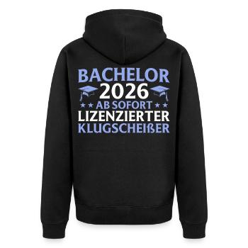 Diplômé en 2026 : Don de diplôme de licence - Veste à capuche bio Premium Unisexe - noir - Dos - Nico (187cm)