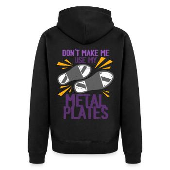 Stepptanz Stepptänzer Stepptänzerin Stepper - Unisex Premium Bio Zip Hoodie - Schwarz - Hinten - Nico (187cm)