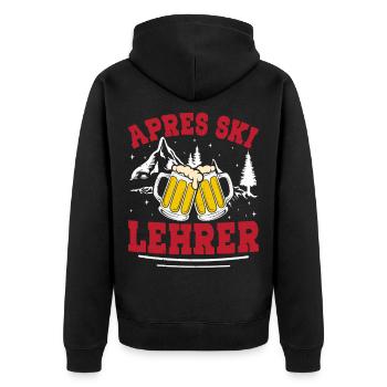 Ski APRES-SKI MONITEUR DE SKI Soirée Amusant - Veste à capuche bio Premium Unisexe - noir - Dos - Nico (187cm)