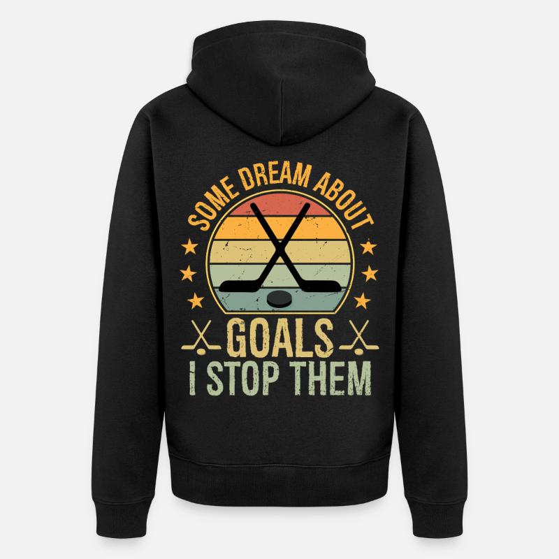 certains rêvent d’objectifs Je les arrête - Veste à capuche bio Premium Unisexe - noir