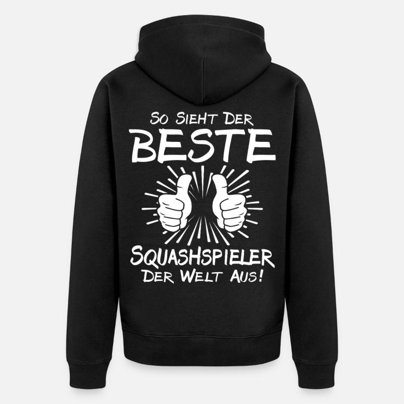 Meilleur joueur de squash - Veste à capuche bio Premium Unisexe - noir