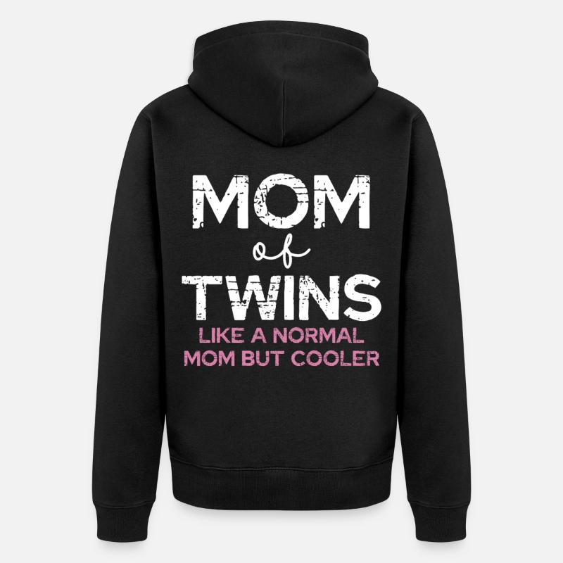 Maman de jumeaux – Diction cool - Veste à capuche bio Premium Unisexe - noir