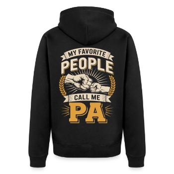 Daddy LoveMy favorite people call me Daddy - Unisex Premium Organic Zip Hoodie - black - Back - Nico (187cm)