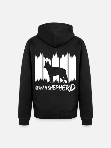 German Shepherd - Unisex Premium Organic Zip Hoodie - black