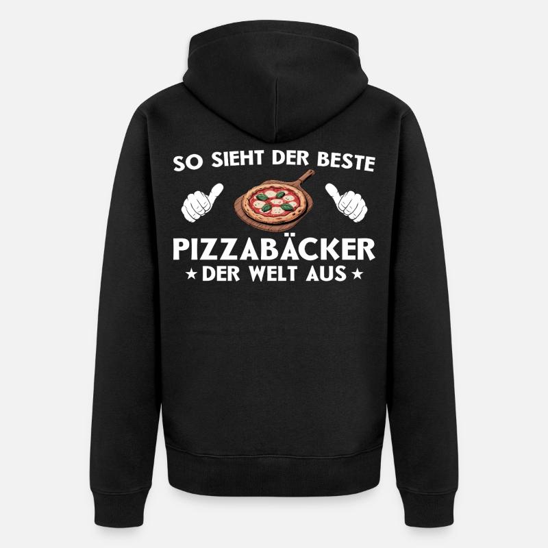 Meilleure pizza pizza idée cadeau - Veste à capuche bio Premium Unisexe - noir
