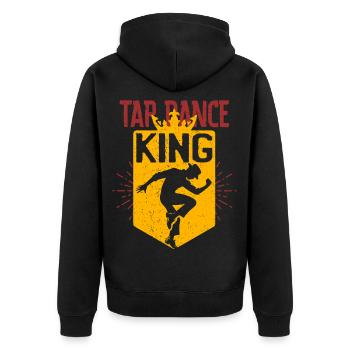 Stepptanz Stepptänzer Stepptänzerin Stepper - Unisex Premium Bio Zip Hoodie - Schwarz - Hinten - Nico (187cm)