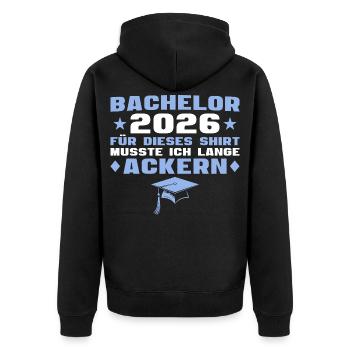 Examen de licence réussi Licence 2026 - Veste à capuche bio Premium Unisexe - noir - Dos - Nico (187cm)