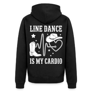 Style cardio en ligne - Veste à capuche bio Premium Unisexe - noir - Dos - Nico (187cm)