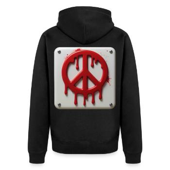 PEACE EMERGENCY #2 - peace & love - Veste à capuche bio Premium Unisexe - noir - Dos - Nico (187cm)