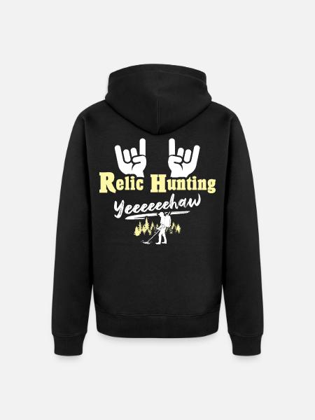 Reliktesucher Metalldetektor Sondeln - Unisex Premium Bio Zip Hoodie - Schwarz