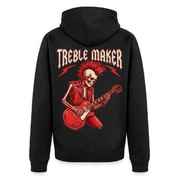 Treble Maker Guitariste Musicien Pun Rock - Veste à capuche bio Premium Unisexe - noir - Dos - Nico (187cm)