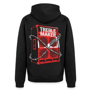 Treble Maker Musique Jeu de mots Techno Rave - Veste à capuche bio Premium Unisexe - noir - Dos - Nico (187cm)