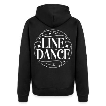 Ornement en forme de cœur de danse en ligne - Veste à capuche bio Premium Unisexe - noir - Dos - Nico (187cm)