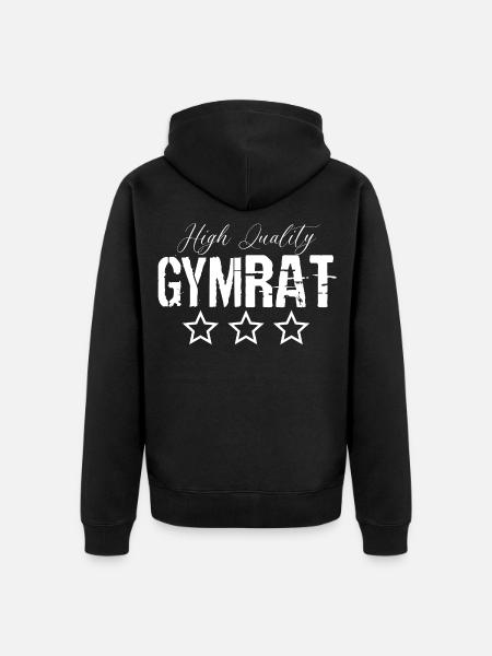 High Quality GymRAT - Unisex Premium Bio Zip Hoodie - Schwarz