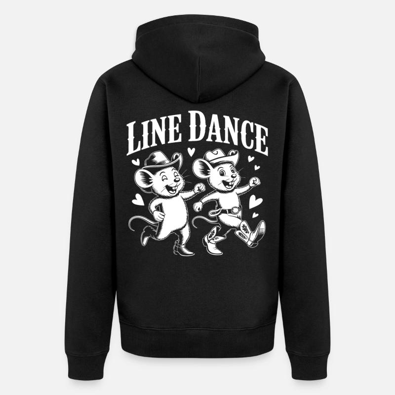 Souris de danse en ligne rétro - Veste à capuche bio Premium Unisexe - noir