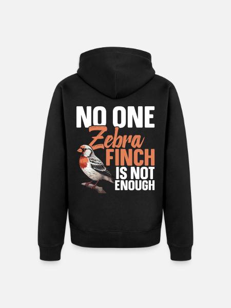 Zebrafinken-Futterhäus-Käfig für Zebras - Unisex Premium Bio Zip Hoodie - Schwarz