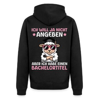 Examen de licence étudiant Licence - Veste à capuche bio Premium Unisexe - noir - Dos - Nico (187cm)