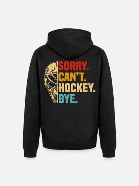 HOCKEY - Unisex Premium Bio Zip Hoodie - Schwarz