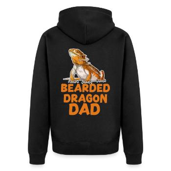 Papa Dragon Barbu - Veste à capuche bio Premium Unisexe - noir - Dos - Nico (187cm)