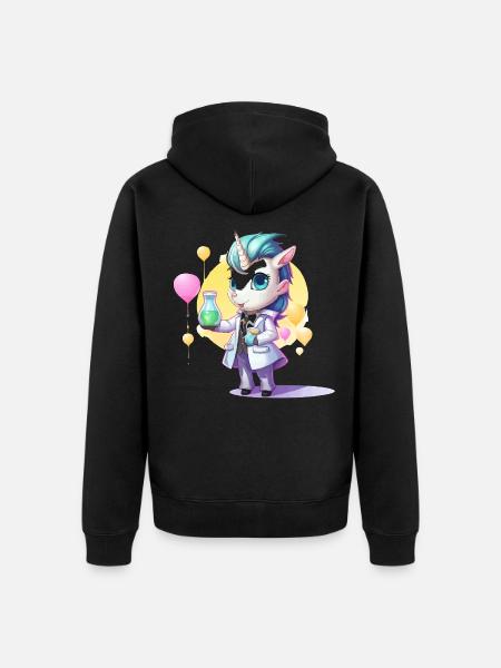 Unicorn Science Lab - Unisex Premium Organic Zip Hoodie - black