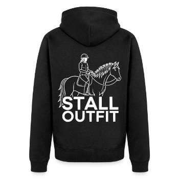 Équipe d’écurie de cavalier à cheval - Veste à capuche bio Premium Unisexe - noir - Dos - Nico (187cm)