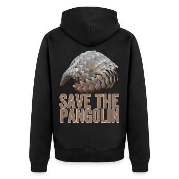 Sauver le Pangolin - Veste à capuche bio Premium Unisexe - noir - Dos - Nico (187cm)