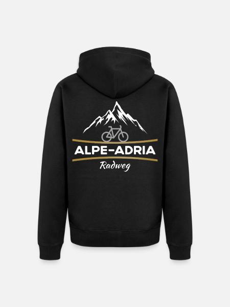 Alpe-Adria Bicycle - Unisex Premium Organic Zip Hoodie - black