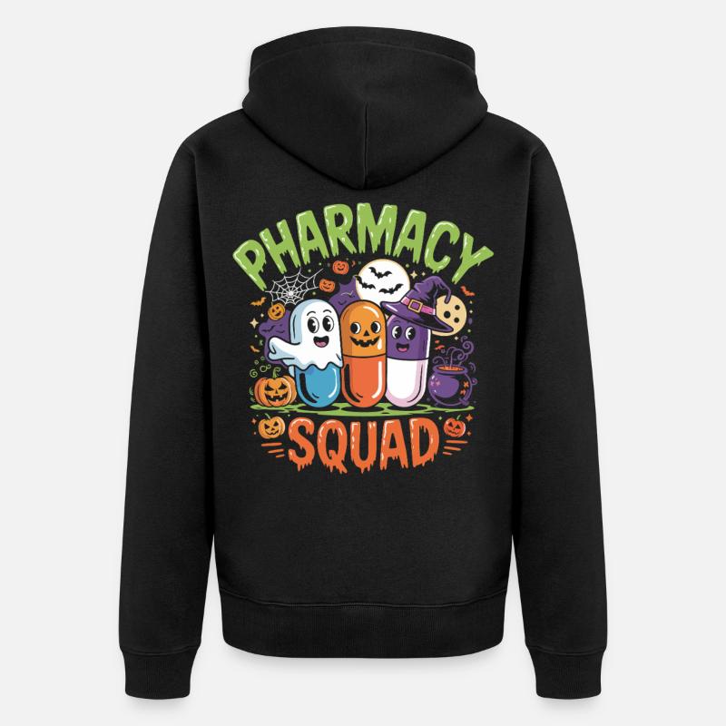 Halloween de l’équipe de pharmacie - Veste à capuche bio Premium Unisexe - noir